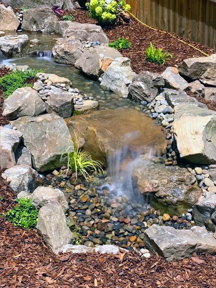 Pondless Waterfall Gallery | Hoaglandscape - Charlotte Area Water Features