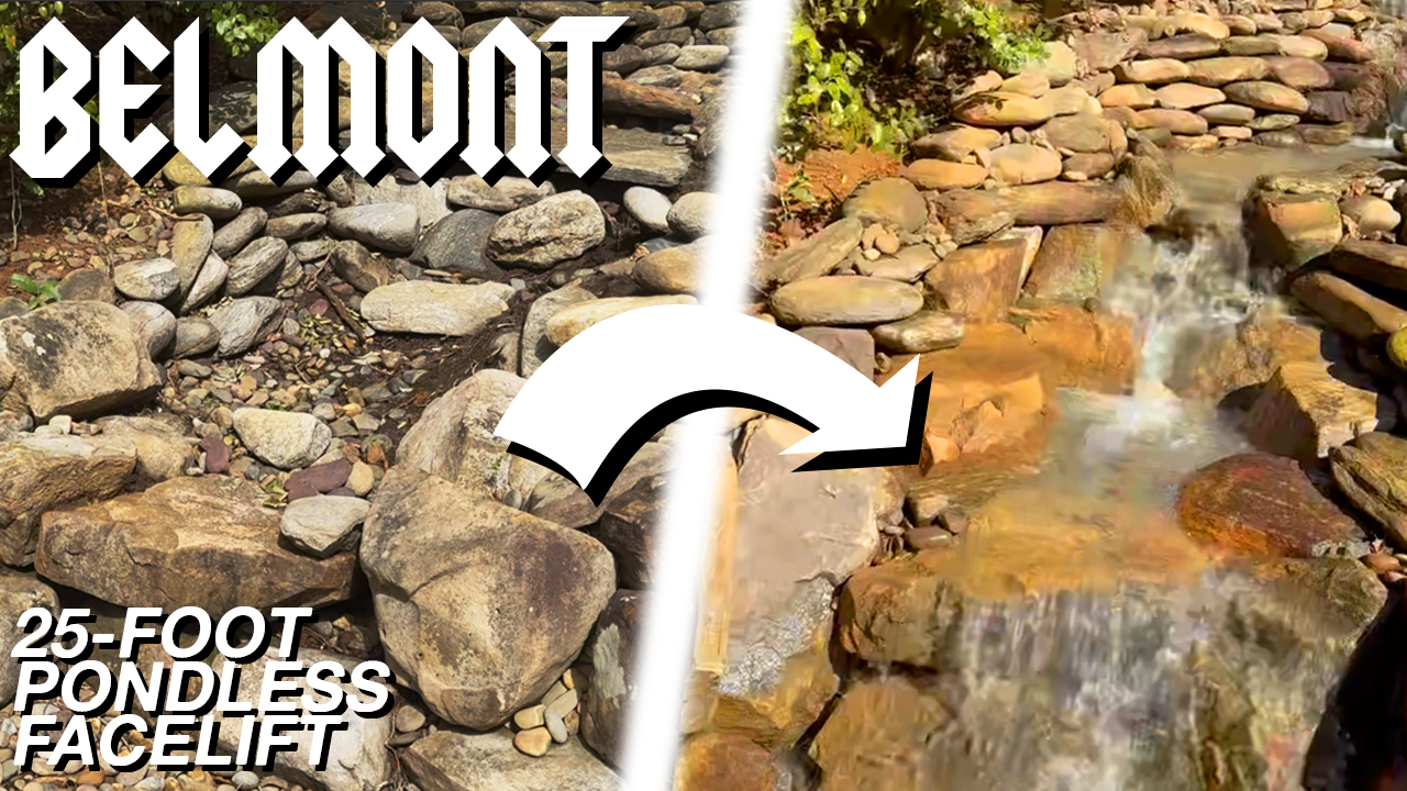 From Leaking Mess to Show-Stopping Stream: 25ft Pondless Waterfall Restoration in Belmont, NC